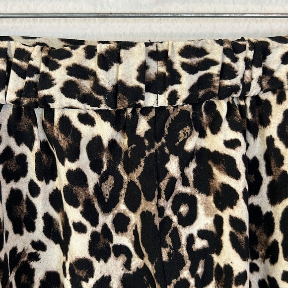 Vince Camuto Animal Print Leopard High Rise Ankle Crop Pants Size L - Picture 7 of 8